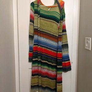 Free People Maxi Lightweight Full Color Cardigan
